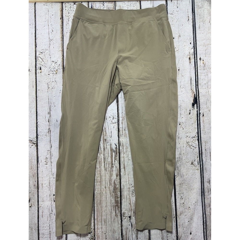 Athleta Brooklyn Ankle Pants Women's 6 Tan Stash Pocket Nylon Stretch